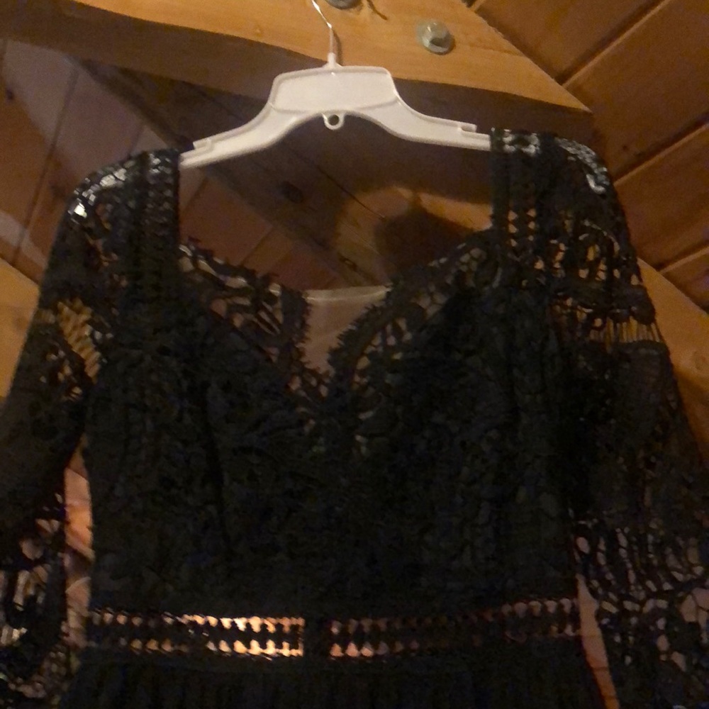 Black long gown worn once